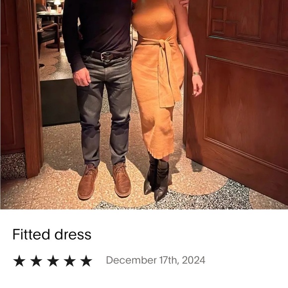 TOCCIN x RTR Chic Tan Midi Dress with Tie-Front - Picture 13 of 16